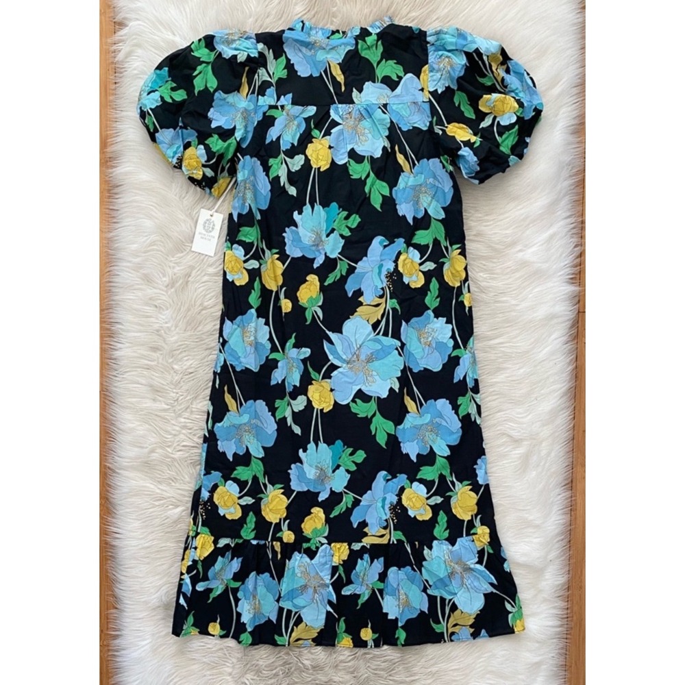 Tuckernuck x Hyacinth House Mimi Midi Dress Floral Puff Sleeve Women Large NWT - Picture 7 of 9